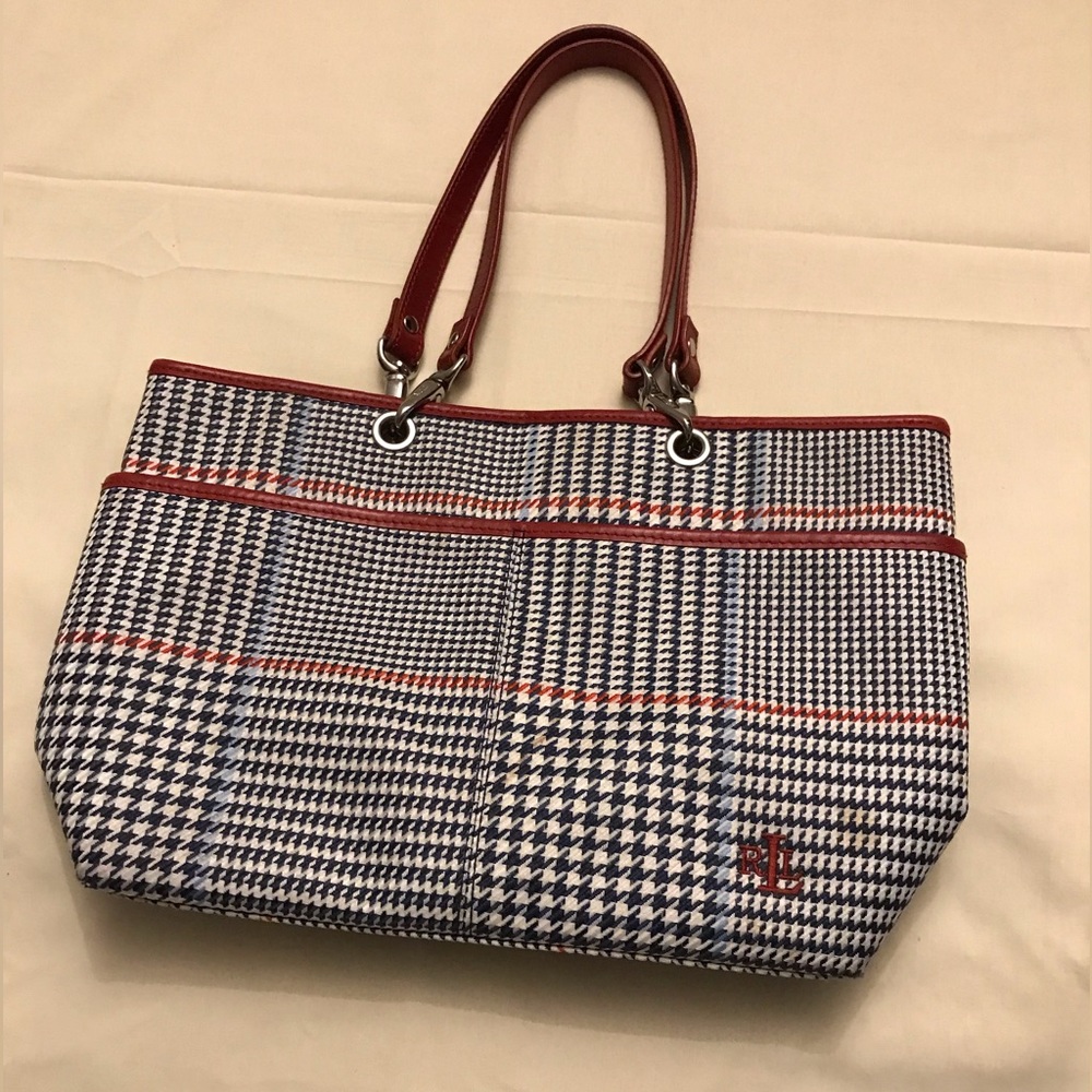 Ralph Lauren Houndstooth Shoulder Bag USED !